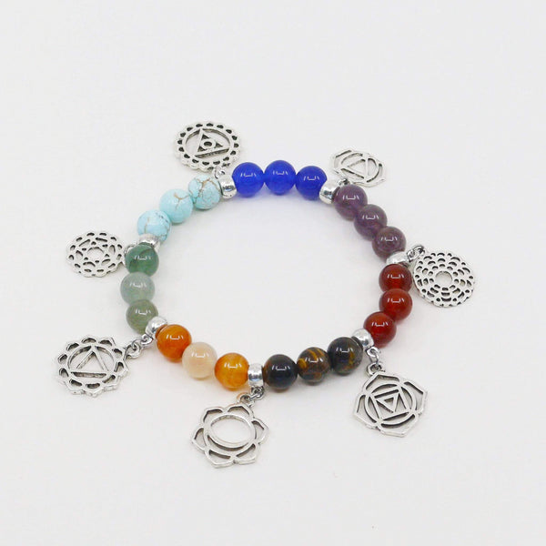 Pulsera de los 7 Chakras con Colgantes